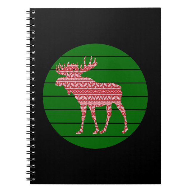 GLAD JUL ÄLG HJORT ANTECKNINGSBOK (Framsidan)