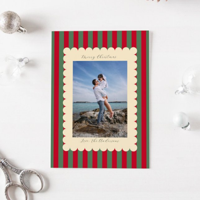 Glad jul Anpassad Fotografi Modern Julkort (Skapare uppladdad)