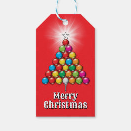 Glad jul anpassad golfmonogramdesign presentetikett