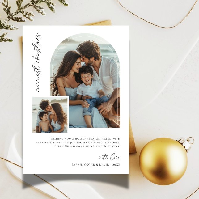 Glad jul Arbetande Foto Familj Strand Kort (Skapare uppladdad)