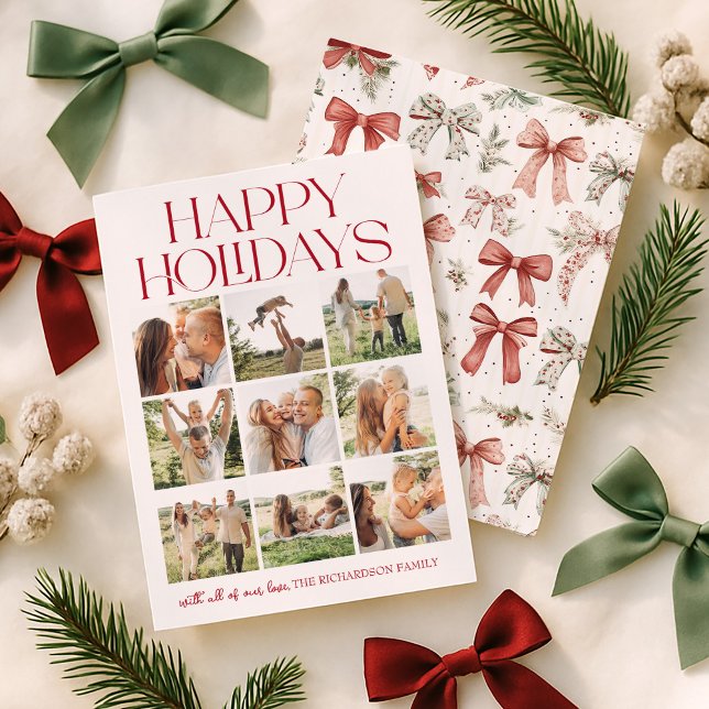 Glad Jul Båge Foto Collage Julkort (Skapare uppladdad)