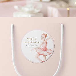 Glad jul ballerina dekal runt klistermärke
