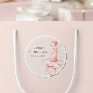 Glad jul ballerina dekal runt klistermärke