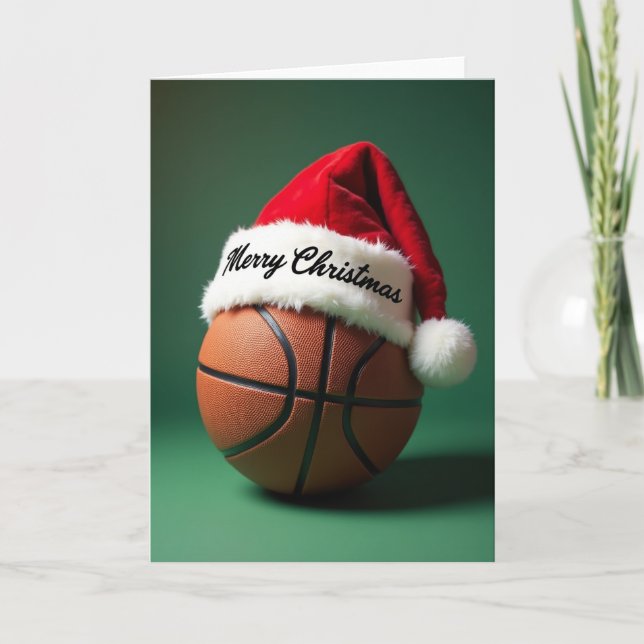 Glad jul Basketboll Kort (Framsida)