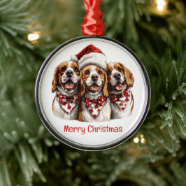 Glad jul Beaglehundar Julgransprydnad Metall