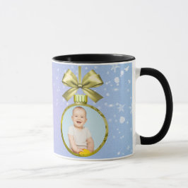 Glad jul bebis foto mugg