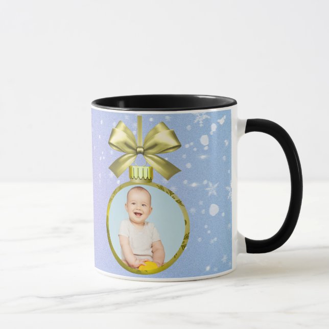 Glad jul bebis foto mugg (Höger)