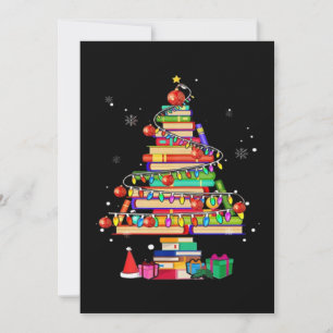 Glad jul biblioteksträd inbjudningar