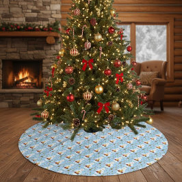 Glad jul Bikupé mönster Julgransmatta Borstad Polyester
