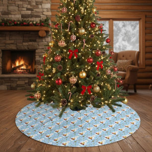 Glad jul Bikupé mönster Julgransmatta Borstad Polyester