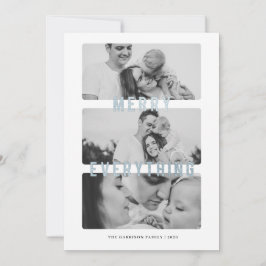 Glad jul blå folie julkort meddelande