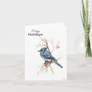 Glad jul Blue Jay Julkort Kort