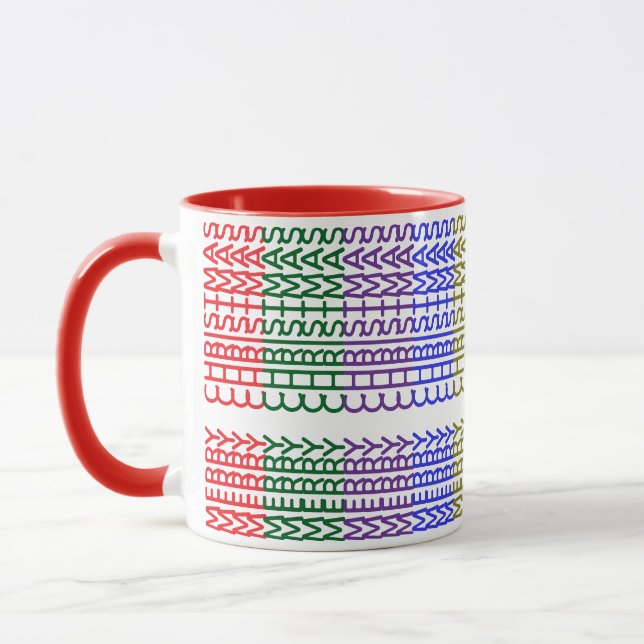 GLAD JUL BREVSKRIFT  MUGG (Vänster)