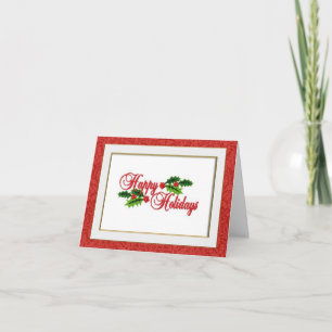 Glad jul Broderat julkort Kort