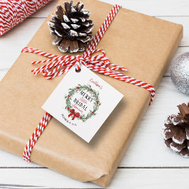 Glad jul bröllopsdusch gåvor etiketter