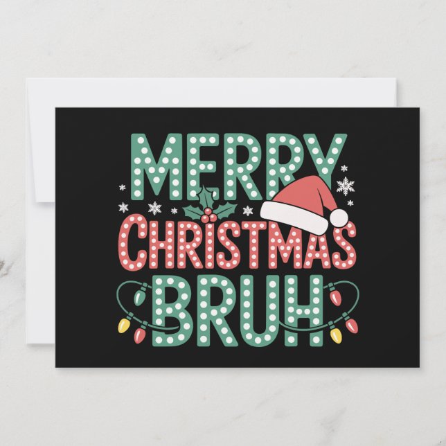 Glad Jul Bror Tomte Julhelg Familj Julkort (Framsida)