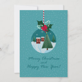Glad jul by ornament kort