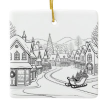 Glad Jul Byn Snö Scen Personlig