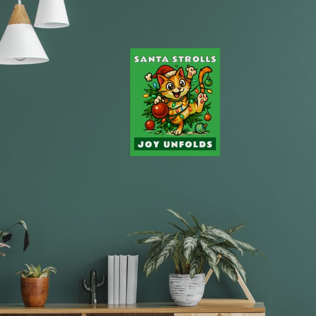 Glad jul Canvastryck Poster (Vardagsrum 1)
