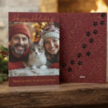 Glad jul Cat Mom Dad Elegant Foto