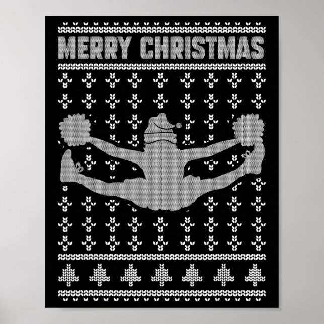 Glad jul Cheerleading Flicka Älskare Ful Jul  Poster (Framsidan)