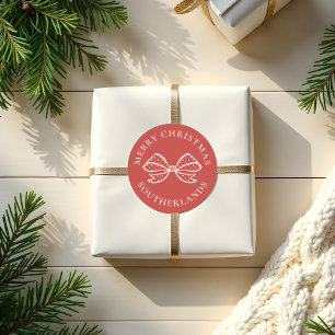 Glad jul Chic Högtidlig Prickig Slinga Runt Klistermärke