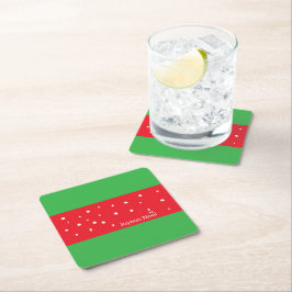 Glad Jul Coasters Underlägg Papper Kvadrat