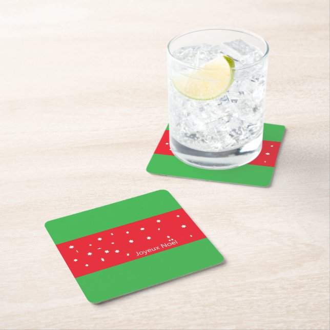 Glad Jul Coasters Underlägg Papper Kvadrat (Insitu)