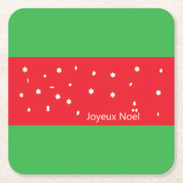 Glad Jul Coasters Underlägg Papper Kvadrat