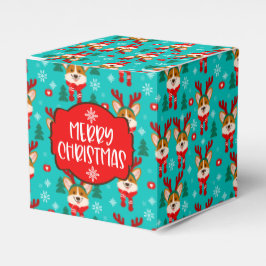 Glad jul Corgi Hund Gåva Box Presentaskar