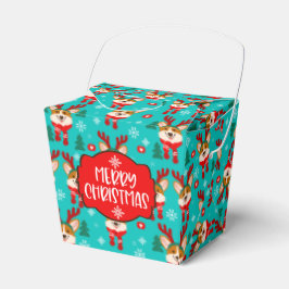 Glad jul Corgi Hund Gåva Box Presentaskar