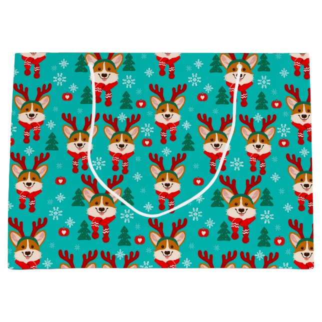 Glad jul Corgi hund presentpåse (Framsidan)