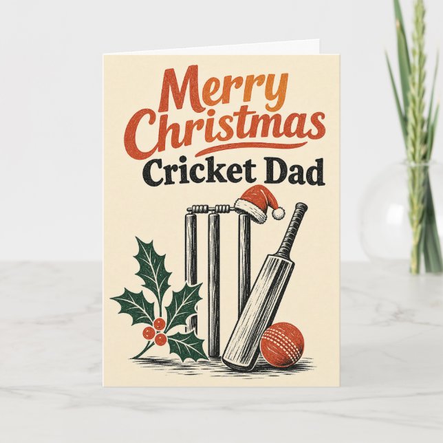 Glad jul Cricket Pappa Kort (Framsida)