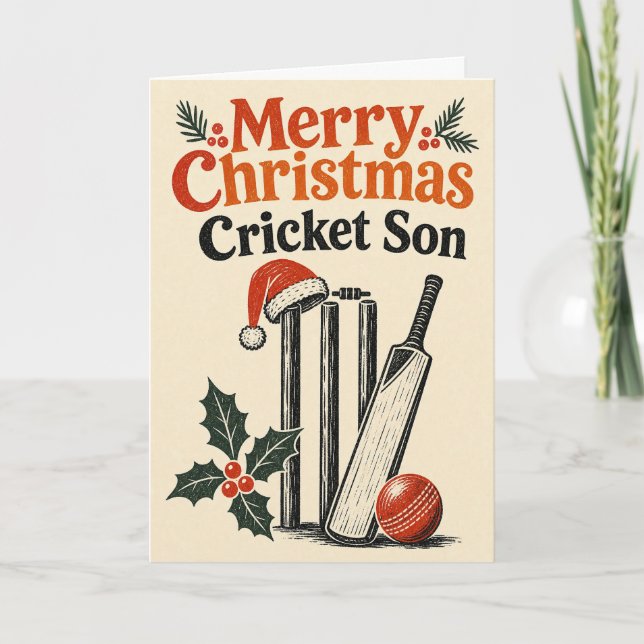 Glad jul Cricket Son-kort Kort (Framsida)