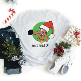 Glad jul Dachshund T-shirt