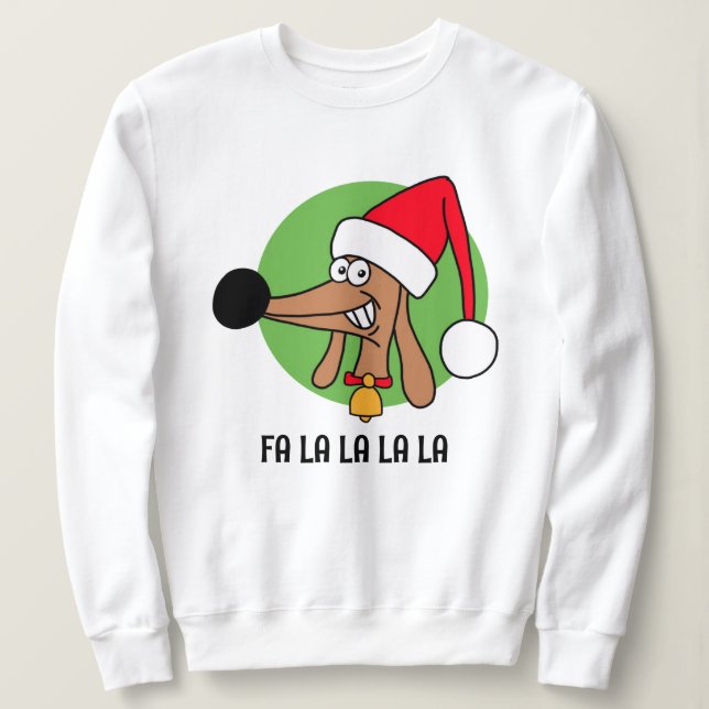 Glad jul Dachshund T Shirt (Design framsida)