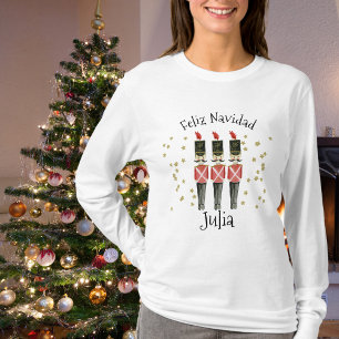 Glad jul damer julskjorta med namn t shirt