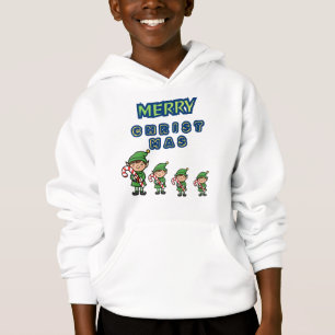 Glad jul Dansande Tomtepar Hoodie T Shirt