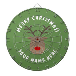 Glad jul dartboard med Rudolf renen Piltavla