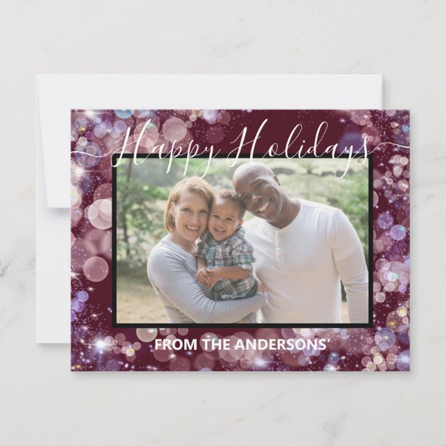 Glad jul ditt foto och personliga meddelande (Framsida)