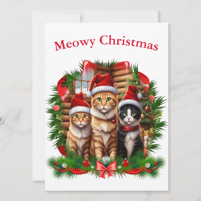 Glad jul djur julkort (Framsida)