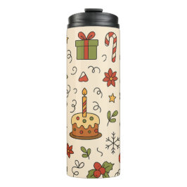 Glad jul Doodle-mönster