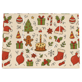 Glad jul Doodle-mönster