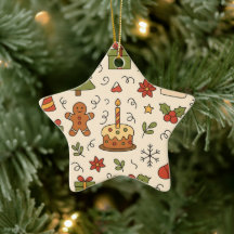 Glad jul Doodle-mönster