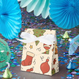 Glad jul Doodle-mönster Presentaskar