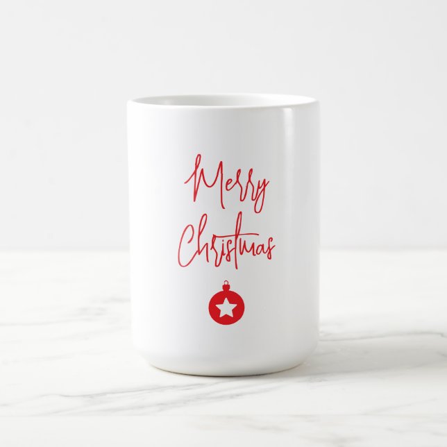Glad jul familj nytt år meddelande kaffemugg (Center)