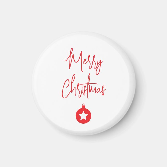 Glad jul familj nytt år meddelande magnet (Framsidan)