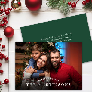 Glad jul familjefoto Elegant jul Julkort