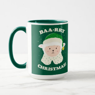 Glad jul får får säger Baa-rry jul! Mugg