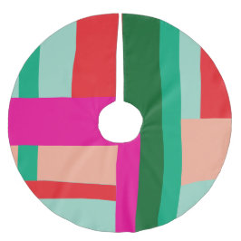 Glad jul Färgblock Julkort Julgransmatta Borstad Polyester
